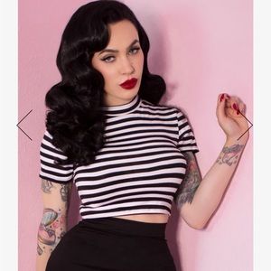 Vixen by Micheline Pitt Bad Girl Crop Top SMALL